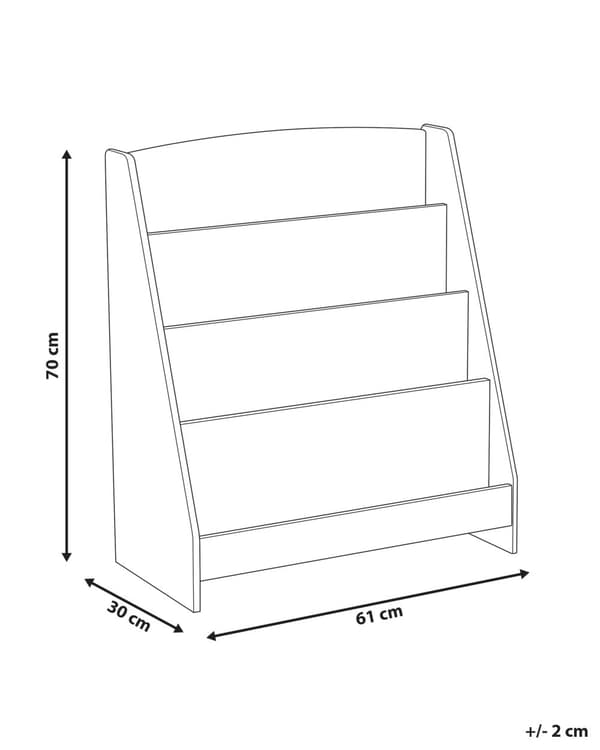 4-lags bogreol Pastelrosa MDF-hylder Træ Moderne design til børneværelset