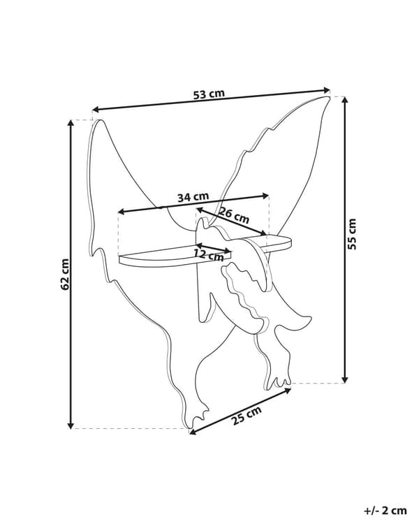 Væghylde lysegrøn MDF dinosaur form lysegrøn opbevaring moderne stil børneværelse