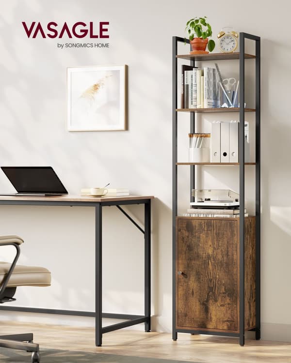 Kirjahylly 24 x 40 x 159,5 cm vintage brown-ink black