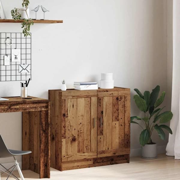 vidaXL Bokhylla åldrat trä 82,5x30,5x80 cm konstruerat trä