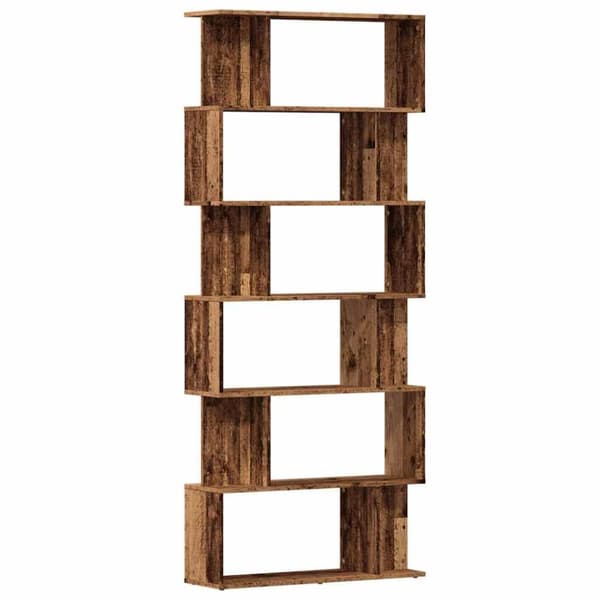vidaXL bogskab 80x24x192 cm konstrueret træ antikt træ