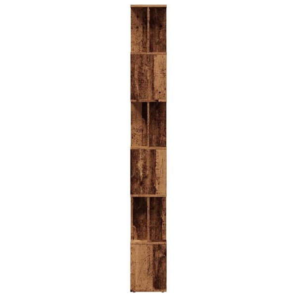 vidaXL bogskab 80x24x192 cm konstrueret træ antikt træ