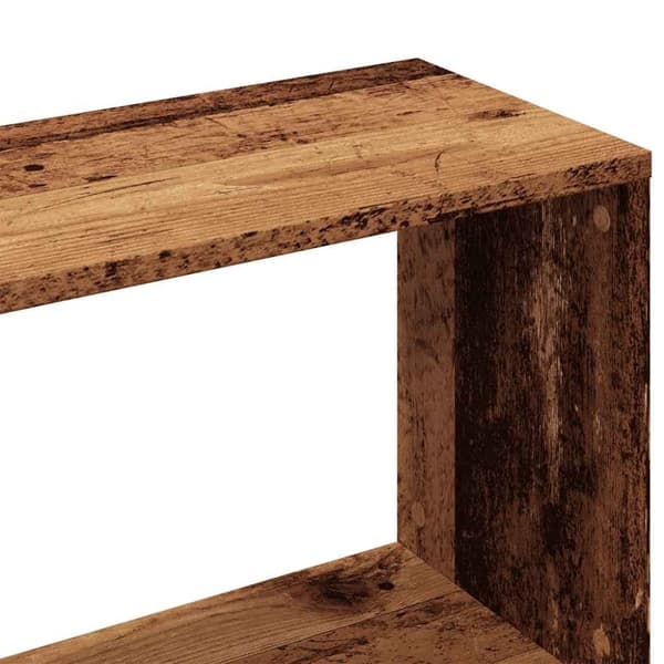 vidaXL bogskab 80x24x192 cm konstrueret træ antikt træ