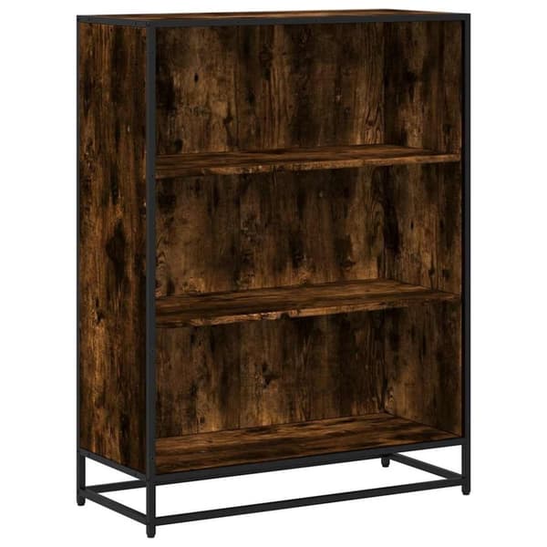 vidaXL bogreol 80,5x35x107,5 cm konstrueret træ røget egetræ