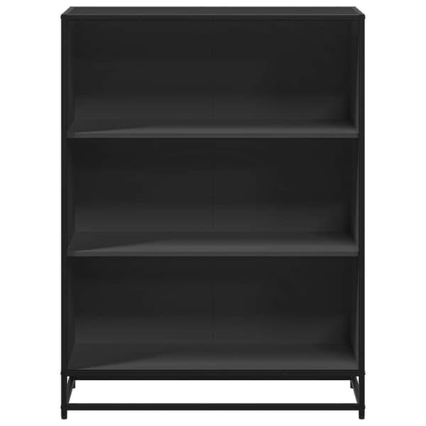 vidaXL Bokhylle svart 80,5x35x107,5 cm konstruert tre