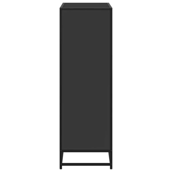 vidaXL Bokhylle svart 80,5x35x107,5 cm konstruert tre