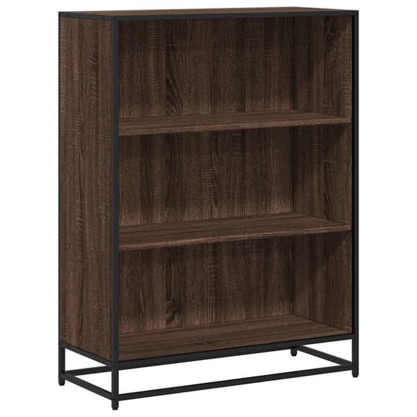 vidaXL Bokhylle brun eik 80,5x35x107,5 cm konstruert tre