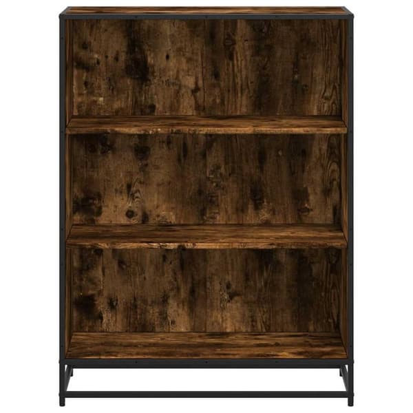 vidaXL Bokhylle røkt eik 80,5x35x107,5 cm konstruert tre