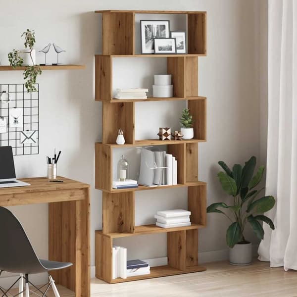 vidaXL Bokhylla artisan ek 80x24x192 cm konstruerat trä