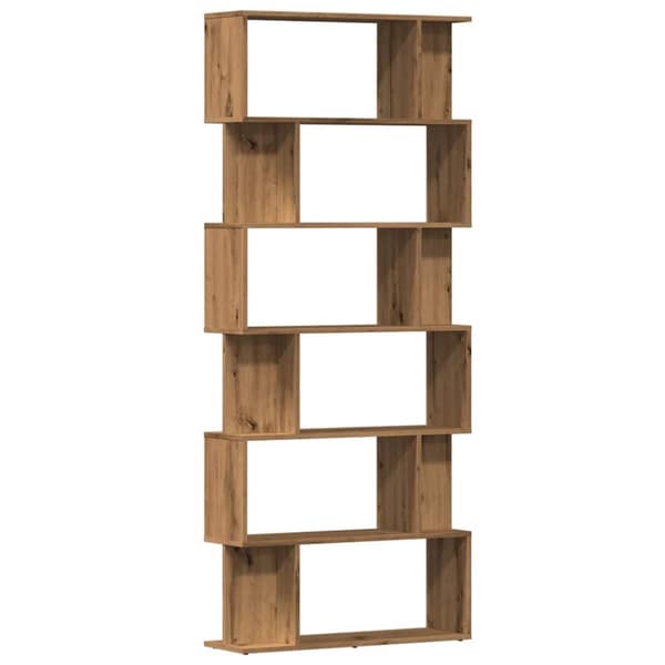 vidaXL Bokhylla artisan ek 80x24x192 cm konstruerat trä