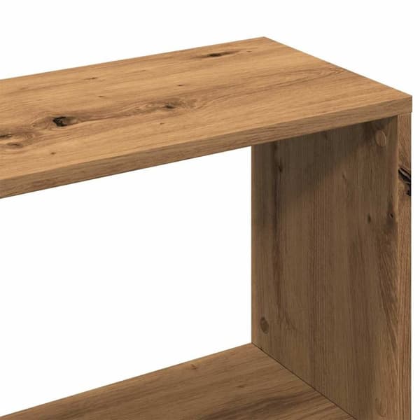 vidaXL Bokhylla artisan ek 80x24x192 cm konstruerat trä