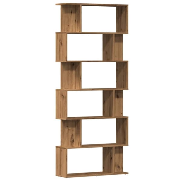 vidaXL Bokhylla artisan ek 80x24x192 cm konstruerat trä