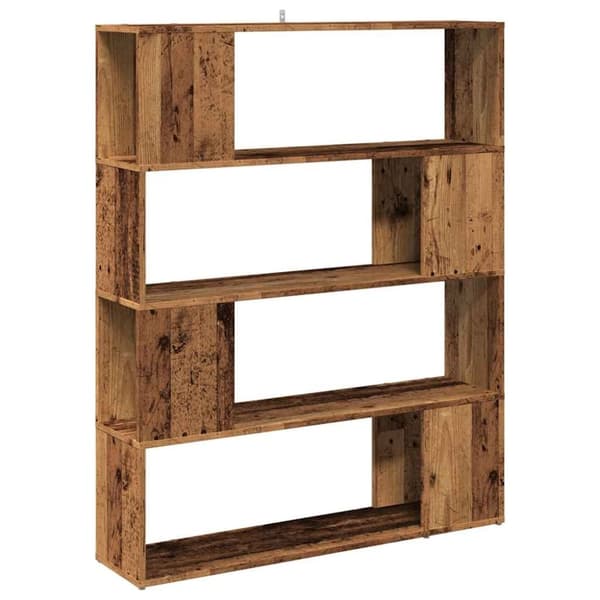 vidaXL Bokhylle/romdeler gammelt tre 100x24x124,5 cm