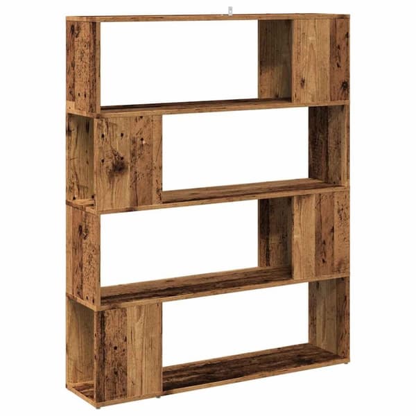 vidaXL Bokhylle/romdeler gammelt tre 100x24x124,5 cm