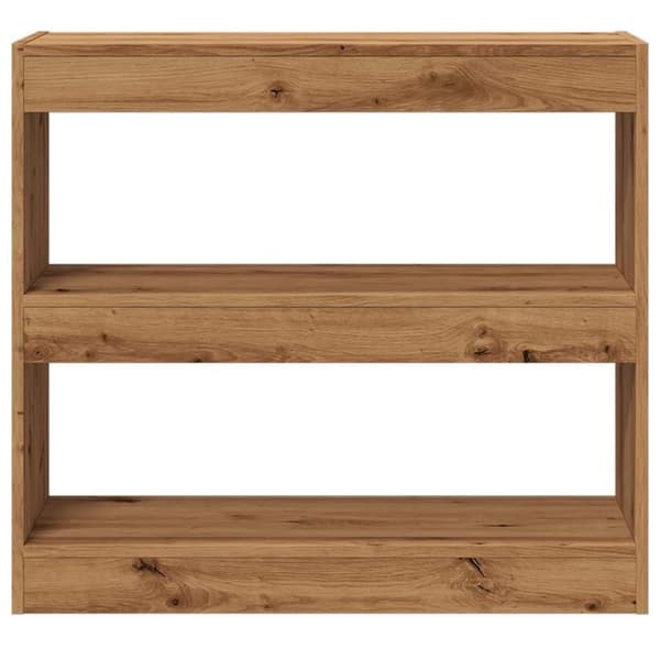 vidaXL Bokhylle/romdeler artisan eik 80x30x72 cm
