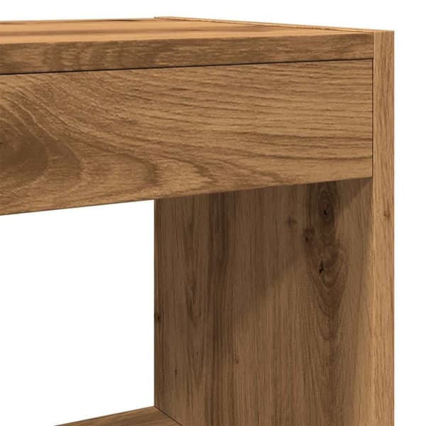 vidaXL Bokhylle/romdeler artisan eik 80x30x72 cm