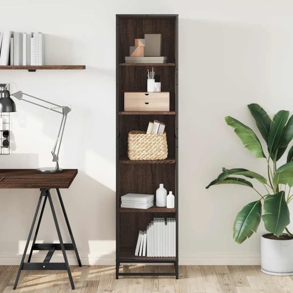 vidaXL bogreol 40x35x170,5 cm konstrueret træ brun egetræ