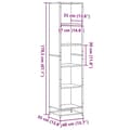 Miniatyrbillede 10 af 11: vidaXL bogreol 40x35x170,5 cm konstrueret træ brun egetræ