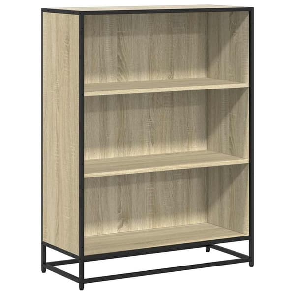 vidaXL bogreol 80,5x35x107,5 cm konstrueret træ sonoma-eg