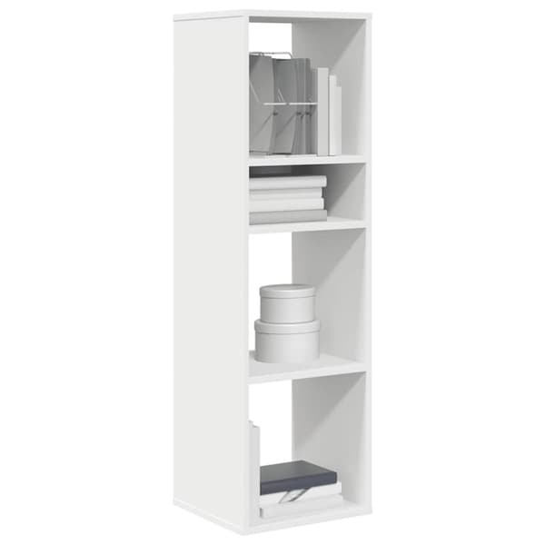 vidaXL bogreol 34x31x112 cm konstrueret træ hvid