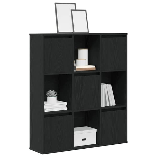 vidaXL bogreol 89x24x101,5 cm konstrueret træ sort-eg