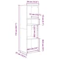 Miniatyrbillede 10 af 10: vidaXL bogreol 34x31x112 cm konstrueret træ brun egetræsfarve