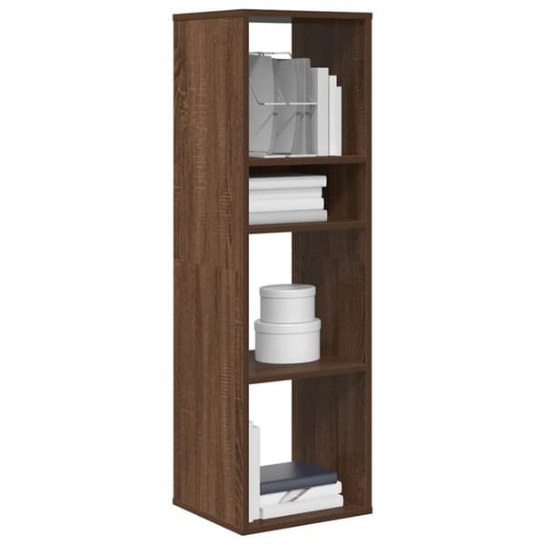 vidaXL bogreol 34x31x112 cm konstrueret træ brun egetræsfarve