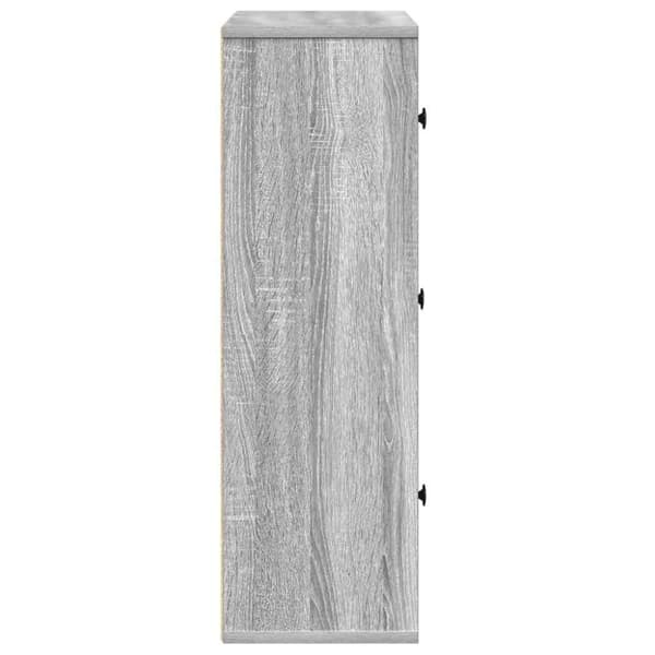 vidaXL bogreol 60x24x76,5 cm konstrueret træ grå sonoma-eg