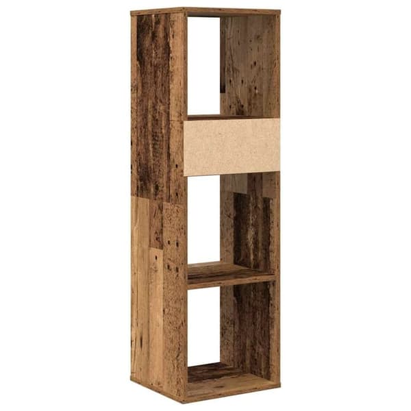 vidaXL bogreol 34x31x112 cm konstrueret træ antikt træ