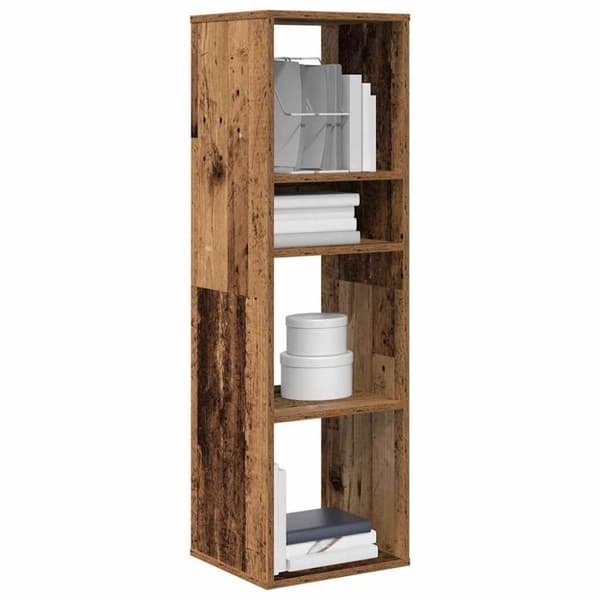 vidaXL bogreol 34x31x112 cm konstrueret træ antikt træ