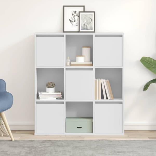 vidaXL Kirjahylly valkoinen 89x24x101,5 cm tekninen puu