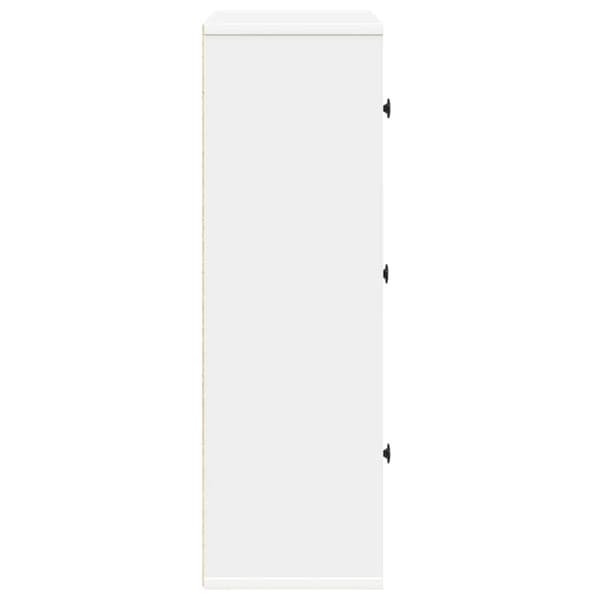 vidaXL Kirjahylly valkoinen 60x24x76,5 cm tekninen puu
