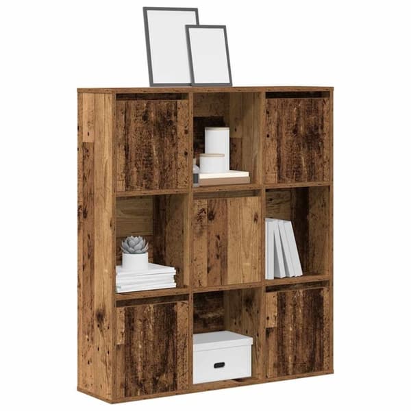 vidaXL Bokhylla åldrat trä 89x24x101,5 cm konstruerat trä