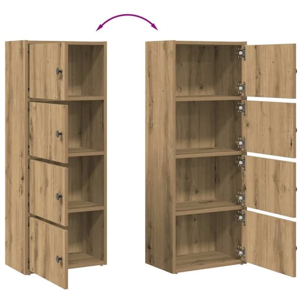 vidaXL bogreol 40x24x102 cm konstrueret træ kunsteg