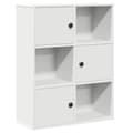 Miniatyrbilde 3 av 11: vidaXL Bokhylle hvit 60x24x76,5 cm konstruert tre