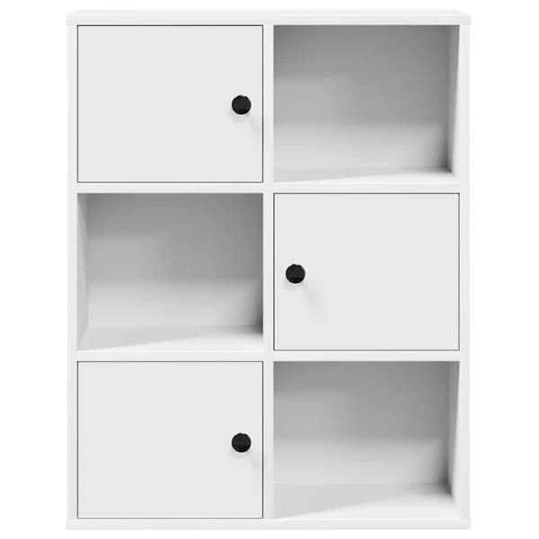 vidaXL Bokhylle hvit 60x24x76,5 cm konstruert tre