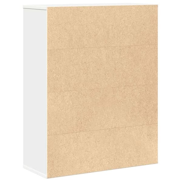 vidaXL Bokhylle hvit 60x24x76,5 cm konstruert tre