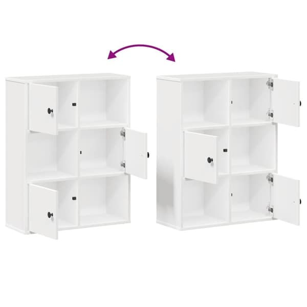 vidaXL Bokhylle hvit 60x24x76,5 cm konstruert tre