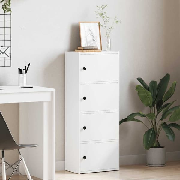 vidaXL Bokhylle hvit 40x24x102 cm konstruert tre