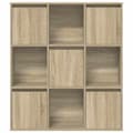 Miniatyrbilde 5 av 11: vidaXL Bokhylle sonoma eik 89x24x101,5 cm konstruert tre