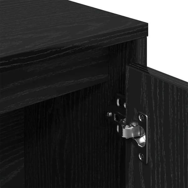 vidaXL Bokhylle svart eik 89x24x101,5 cm konstruert tre