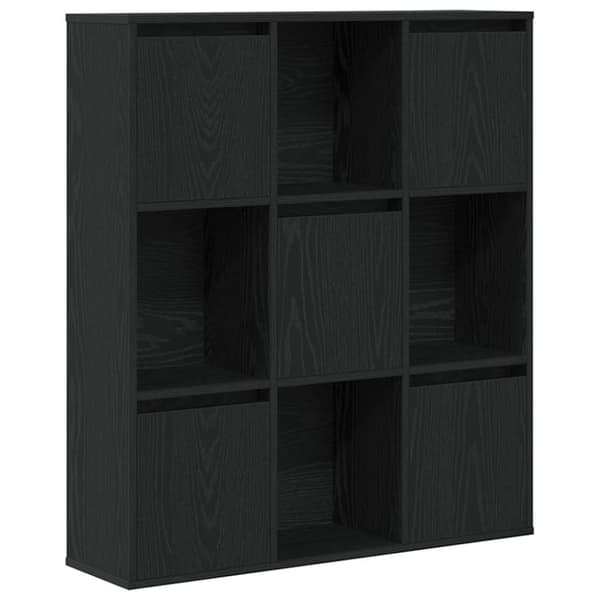 vidaXL Bokhylle svart eik 89x24x101,5 cm konstruert tre