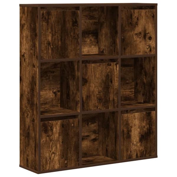 vidaXL Bokhylle røkt eik 89x24x101,5 cm konstruert tre