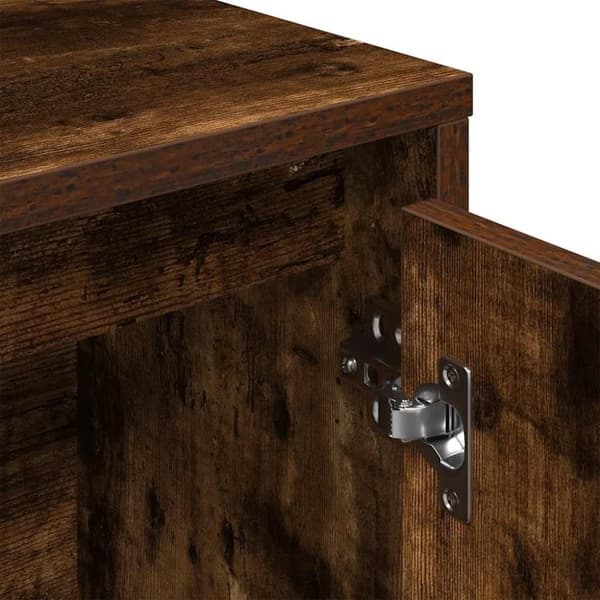 vidaXL Bokhylle røkt eik 89x24x101,5 cm konstruert tre