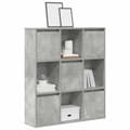 Miniatyrbilde 2 av 11: vidaXL Bokhylle betonggrå 89x24x101,5 cm konstruert tre