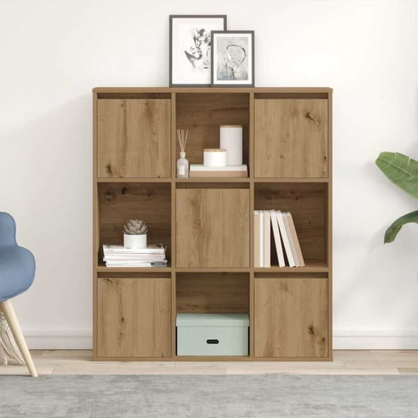 vidaXL Kirjahylly artesaani tammi 89x24x101,5 cm tekninen puu