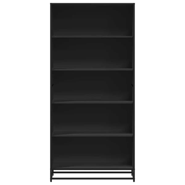 vidaXL bogreol 80,5x35x170,5 cm konstrueret træ sort
