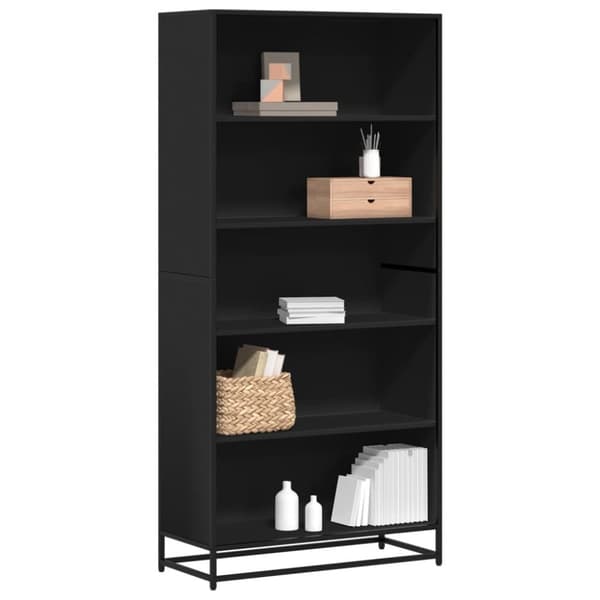 vidaXL bogreol 80,5x35x170,5 cm konstrueret træ sort