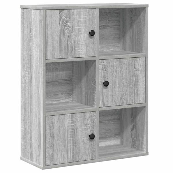 vidaXL Bokhylla grå sonoma 60x24x76,5 cm konstruerat trä