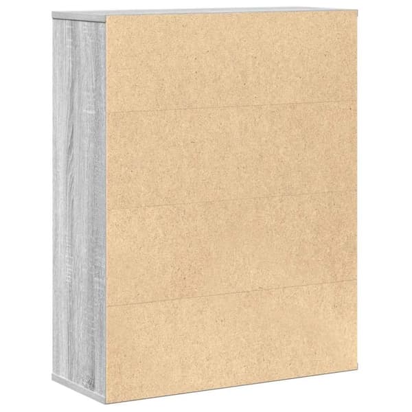 vidaXL Bokhylla grå sonoma 60x24x76,5 cm konstruerat trä